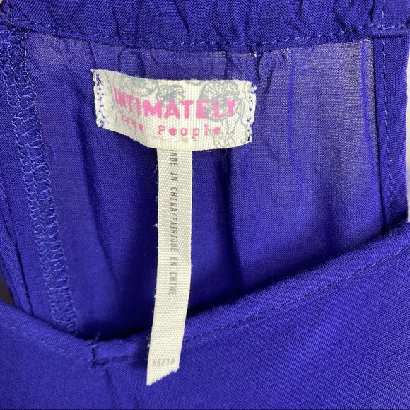 Intimately Free People Eyelash Sleeveless Floral Lace Boho Slip Dress Blue XS - Picture 6 of 9